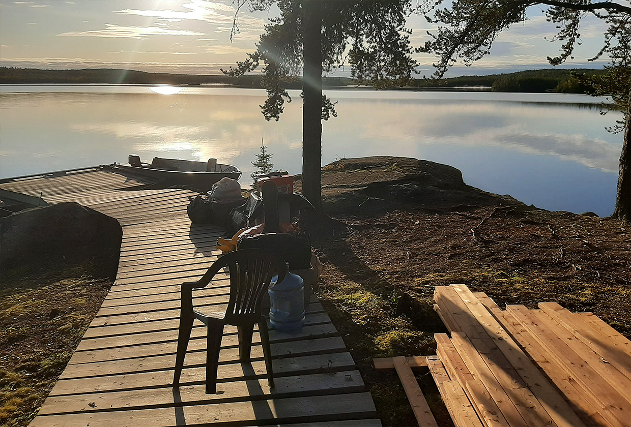 Boat dock at Siers Lake