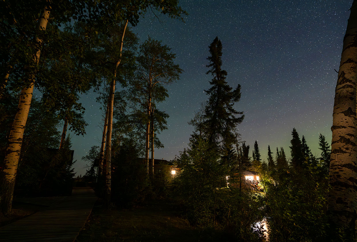 Northern lights at Kississing Lake Lodge