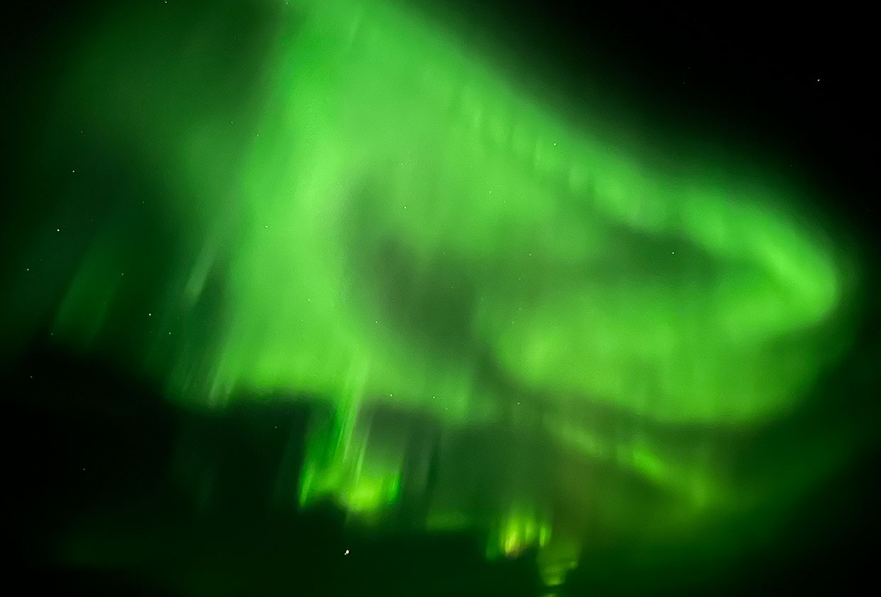 Northern lights at Kississing Lake Lodge